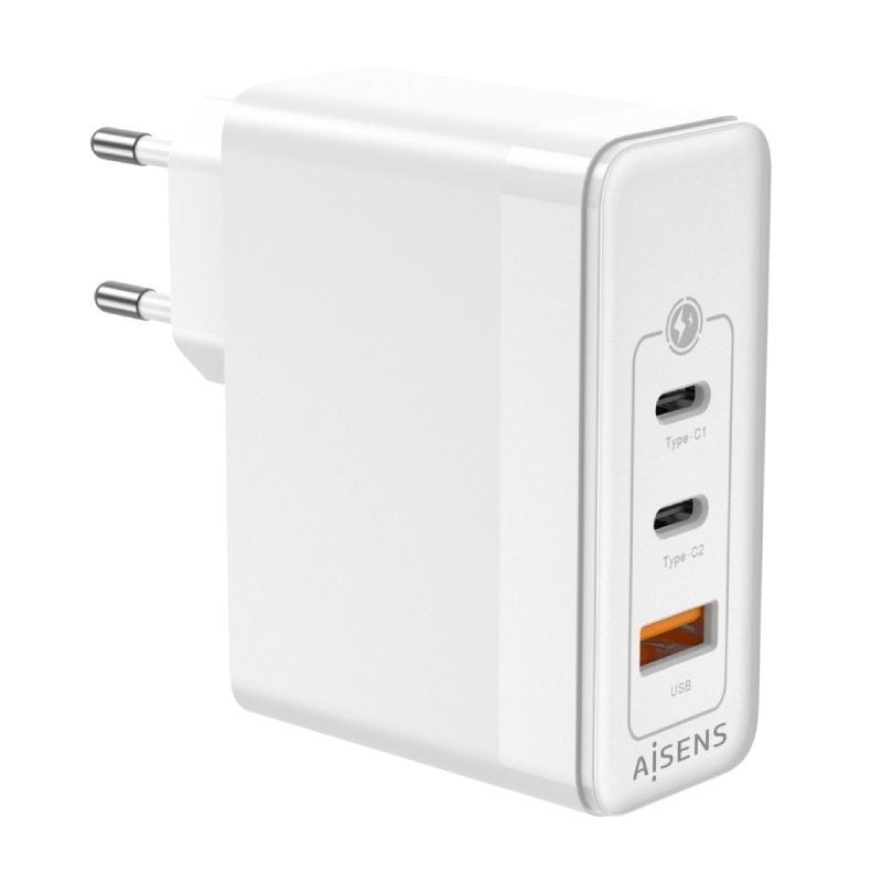 Carregador de Parede Gan Aisens Asch-100w3p008-w / 2xusb Type-c / 1x USB / 100W