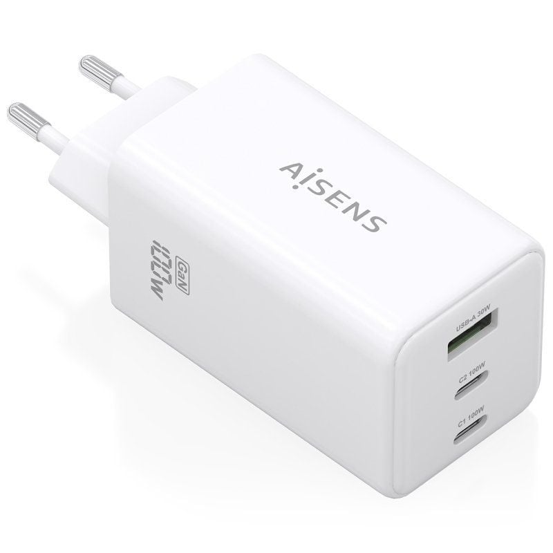 Carregador de Parede Gan Aisens Asch-100w3p051-w / 2xusb Type-c / 1xusb / 100W