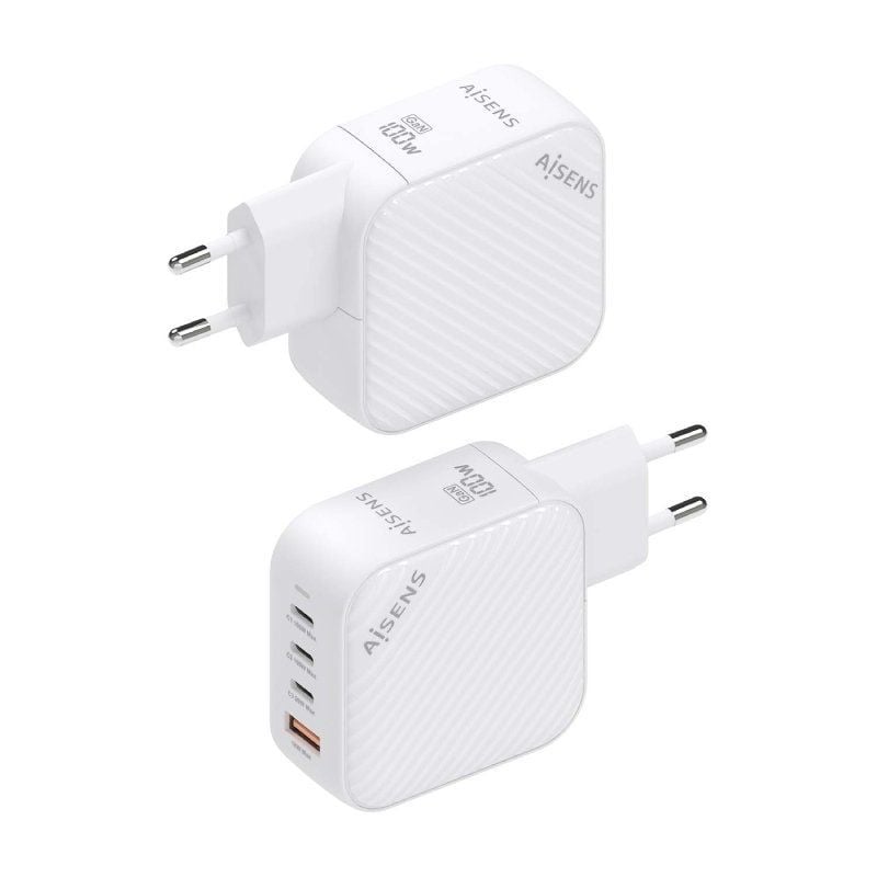 Carregador de Parede Gan Aisens Asch-100w4p028-w / 3xusb Type-c / 1x USB / 100W