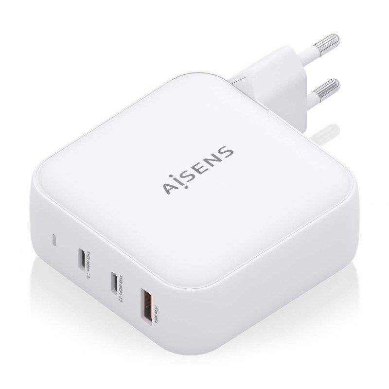 Carregador de Parede Gan Aisens Asch-140w3p030-w / 2xusb Type-c / 1xusb / 140W