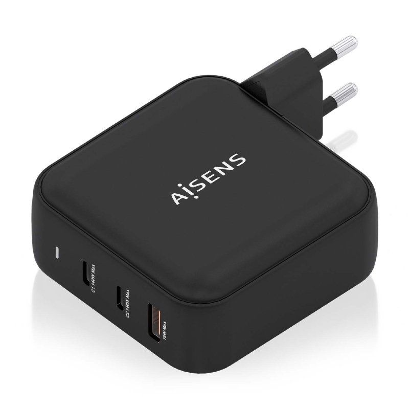 Carregador de Parede Gan Aisens Asch-140w3p031-bk / 2xusb Type-c / 1xusb / 140W