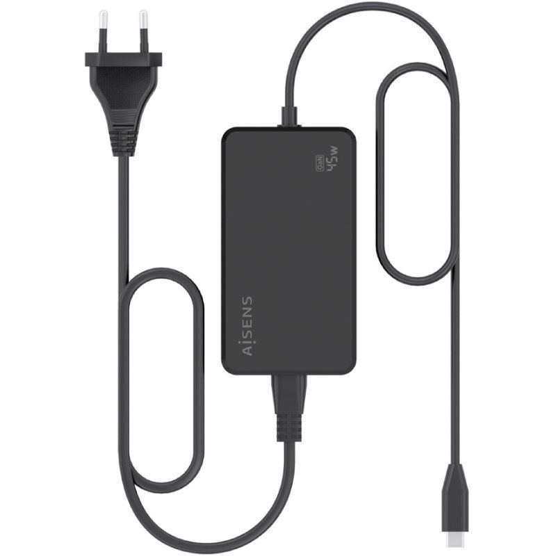 Carregador de Secretária Aisens Gan Asch-1pd45d067-bk / 1xusb Type-c / 45W