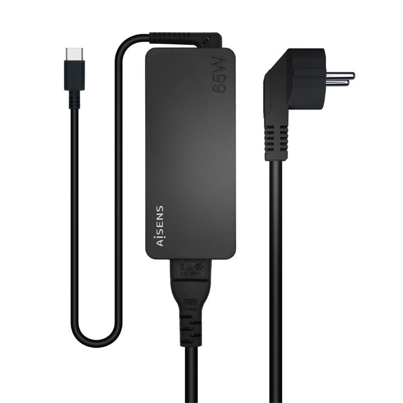 Carregador para Computador Portátil Aisens Asch-1pd65d-bk / 1xusb Type-c / 65W