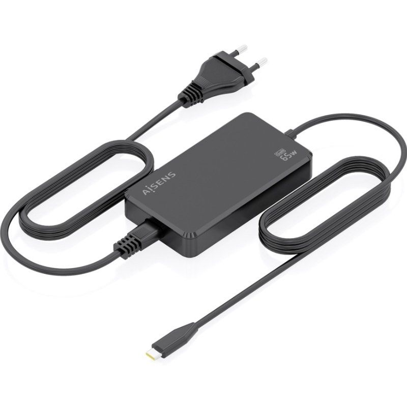 Carregador de Secretária Aisens Gan Asch-1pd65d068-bk / 1xusb Type-c / 65W