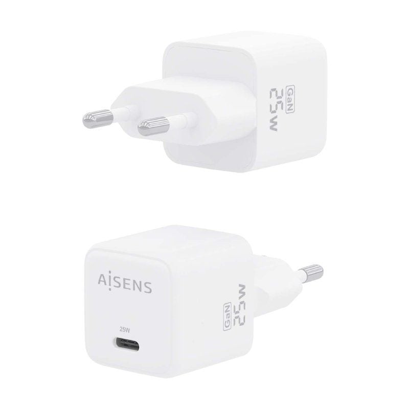 Carregador de Parede Gan Aisens Asch-25w1p012-w / 1xusb Type-c / 25W