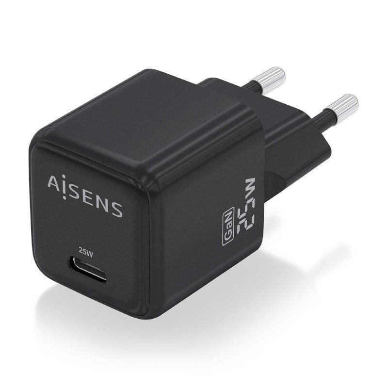 Carregador de Parede Gan Aisens Asch-25w1p013-bk / 1xusb Type-c / 25W