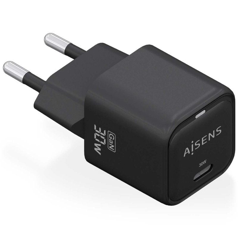 Carregador de Parede Gan Aisens Asch-30w1p019-bk / 1xusb Type-c / 30W