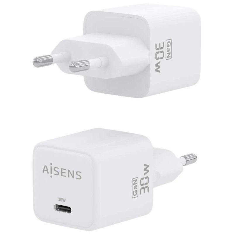 Carregador de Parede Gan Aisens Asch-30w1p035-w / 1xusb Type-c / 30W