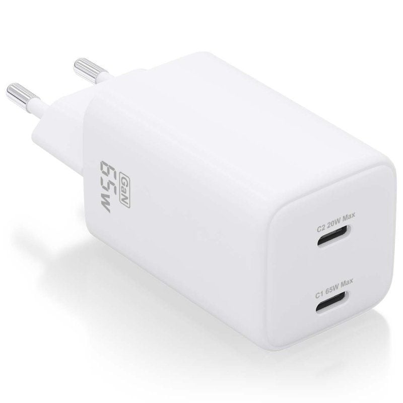 Carregador de Parede Aisens Gan Asch-65w2p039-w / 2xusb Type-c / 65W
