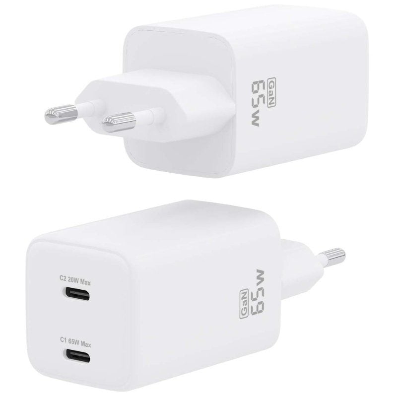Carregador de Parede Aisens Gan Asch-65w2p039-w / 2xusb Type-c / 65W