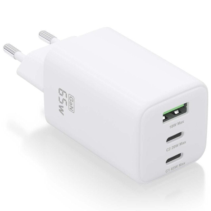 Carregador de Parede Gan Aisens Asch-65w3p041-w / 2xusb Type-c / 1xusb / 65W