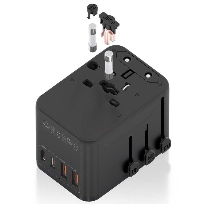 Aisens Asps-2a2c08-bk Carregador de Parede Universal de Viagem Gan / Tomada de Alimentação Universa…