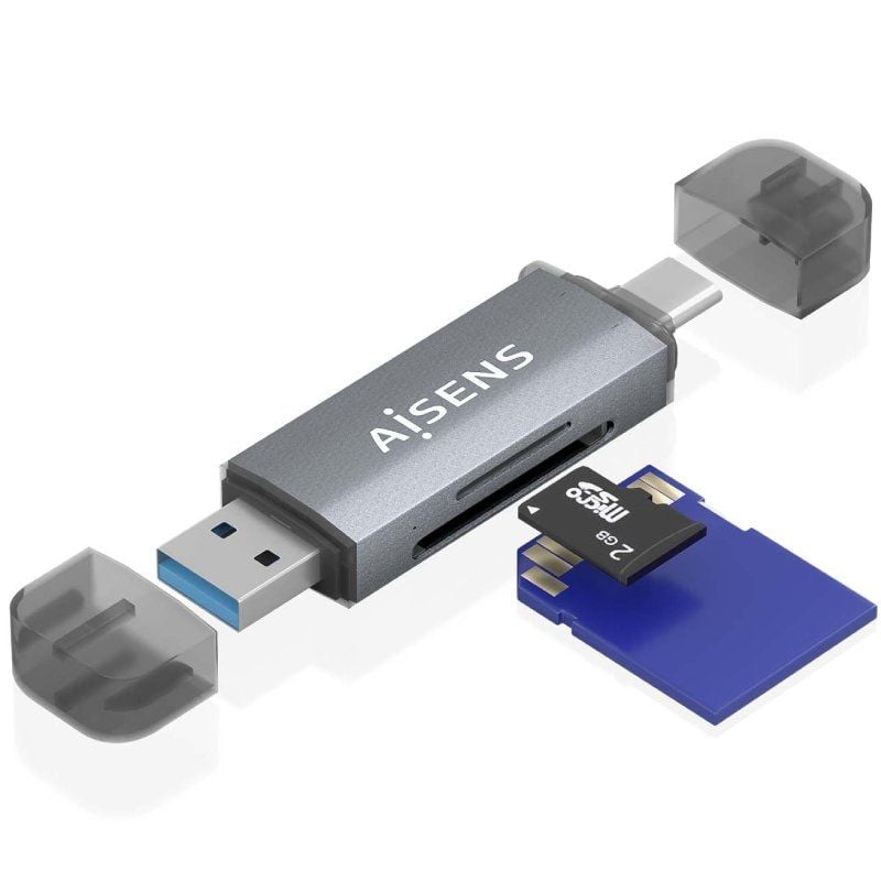 Leitor de Cartões Externo Aisens Ascr-2ac08-gr / USB 3.1