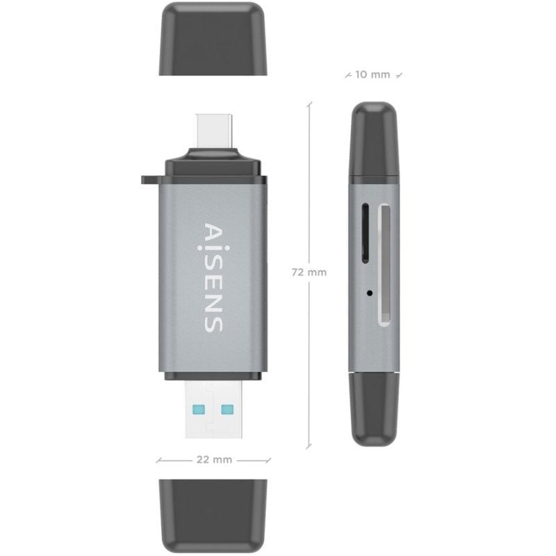 Leitor de Cartões Externo Aisens Ascr-2ac11-gr / USB 3.1