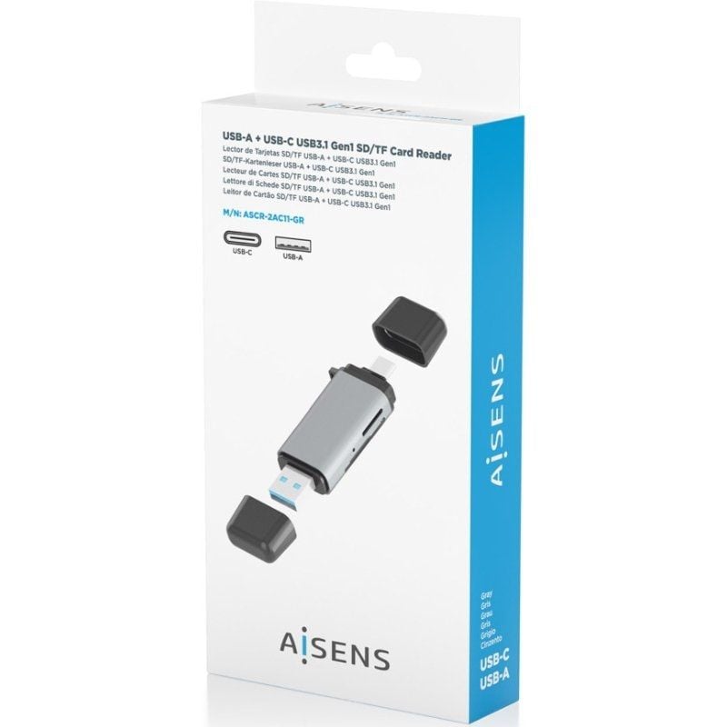 Leitor de Cartões Externo Aisens Ascr-2ac11-gr / USB 3.1