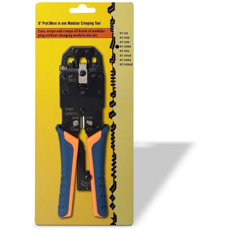 Crimpador de Metal com Catraca A142-0311 da Aisens para Rj10-rj11-rj12-rj45