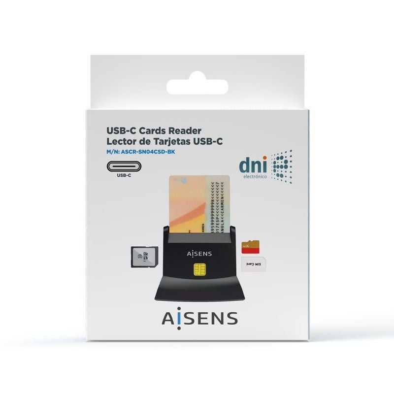Aisens Ascr-sn04csd-bk / USB Tipo C / Preto