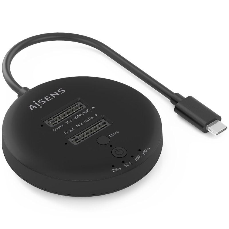 Base de Ligação USB 3.2 Gen2 Tipo C para SSD M.2 NVME Aisens Asds-2m2n05-bk / Cinzento
