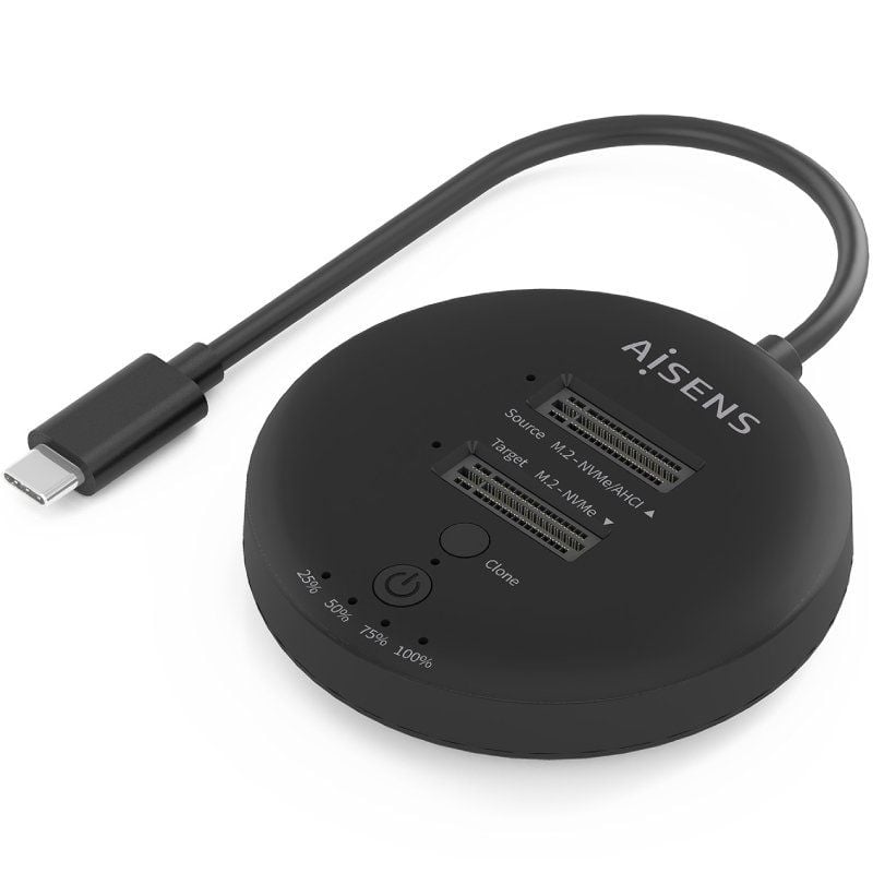 Base de Ligação USB 3.2 Gen2 Tipo C para SSD M.2 NVME Aisens Asds-2m2n05-bk / Cinzento