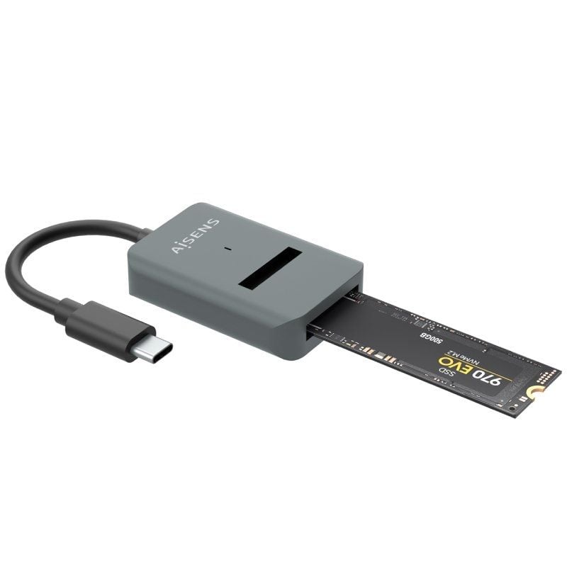 Base de Ligação USB Tipo C para SSD M2 SATA / NVME Aisens Asuc-m2d012-gr / Cinzento