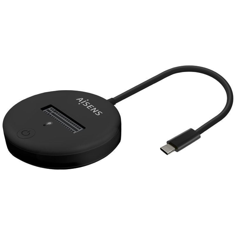 Base de Ligação USB Tipo C para SSD M2 SATA / NVME Aisens Asuc-m2d013-bk / Preto