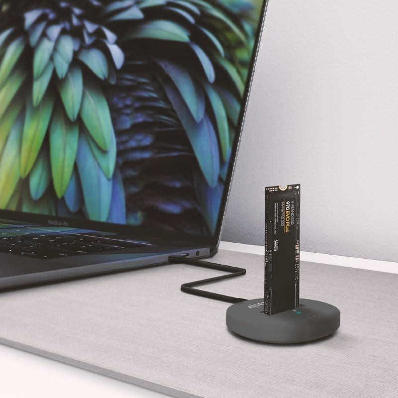 Base de Ligação USB Tipo C para SSD M2 SATA / NVME Aisens Asuc-m2d014-gr / Cinzento