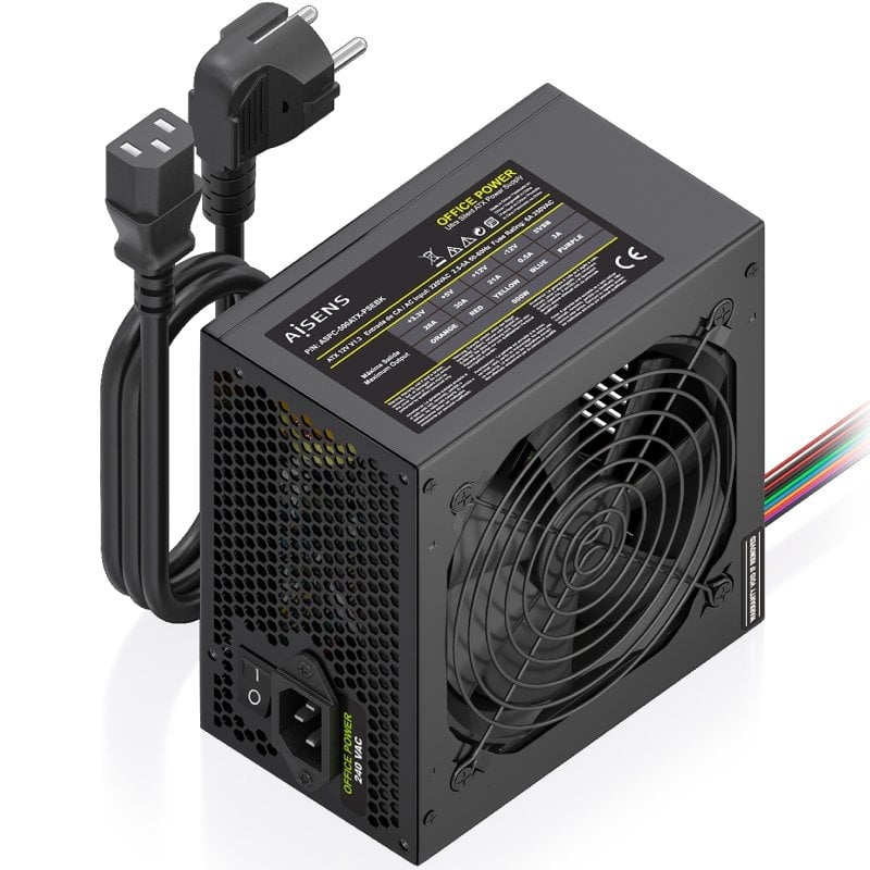 Fonte de Alimentação Aisens Aspc-500atx-psebk / 500 W / Ventilador de 12 Cm