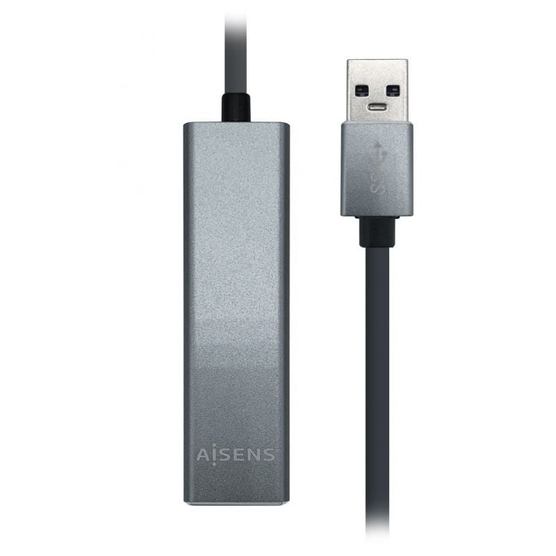 Hub USB 3.0 Aisens A106-0401 / 3xusb / 1xrj45 / Cinzento