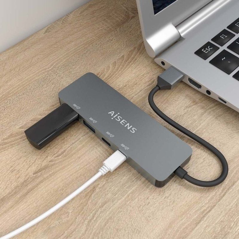 Concentrador USB 3.2 Aisens A106-0696 / 2xusb / 2xusb Type-c / Cinzento