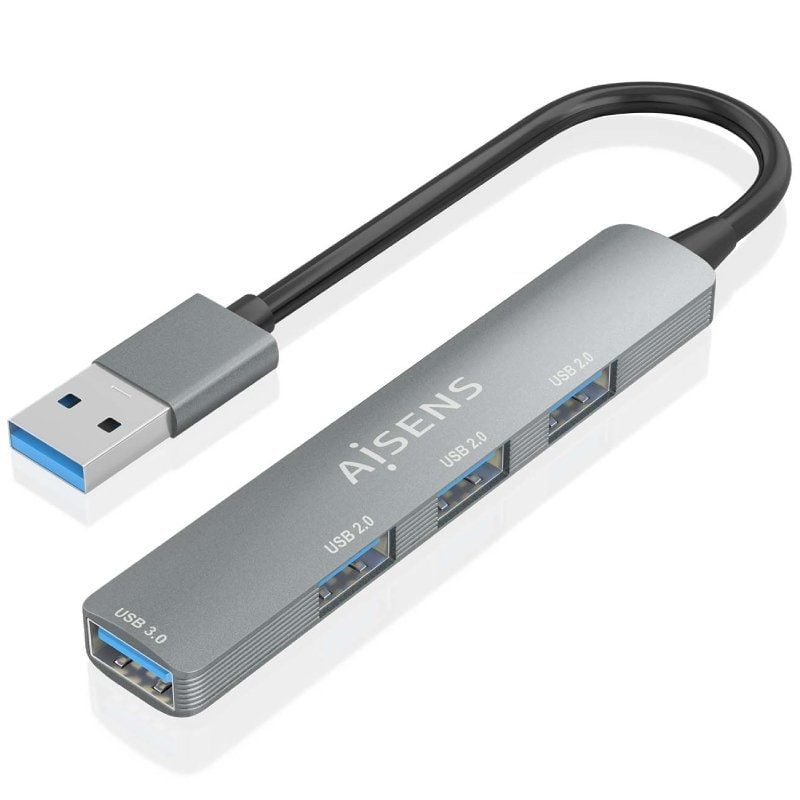 Hub USB 3.0 Aisens A106-0859 / 4xusb / Cinzento