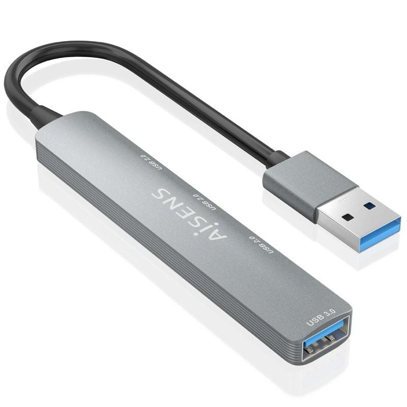 Hub USB 3.0 Aisens A106-0859 / 4xusb / Cinzento