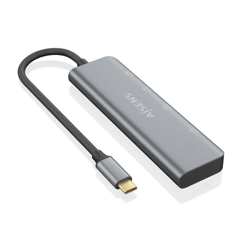 Concentrador USB Tipo C Aisens A109-0763 / 2xusb / 2xusb Tipo C / Cinzento