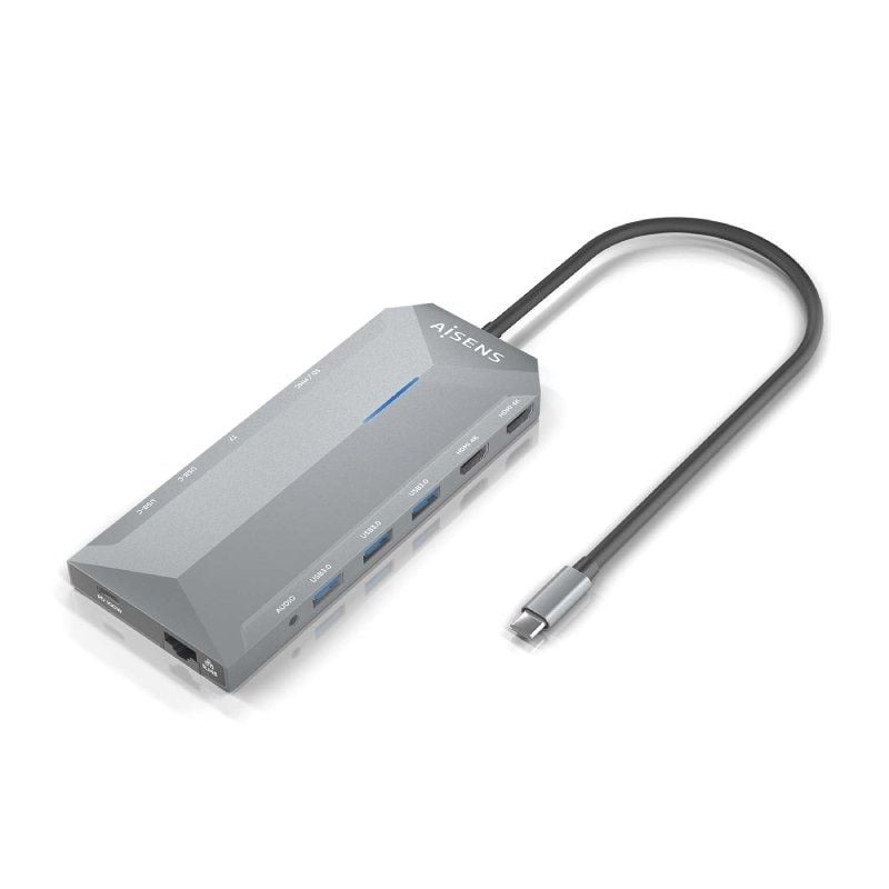 Base de Ligação USB Tipo C Aisens Asuc-12p005-gr / 2xhdmi / 3xusb / 2xusb Tipo C / 1xrj45 / 1xáudio…