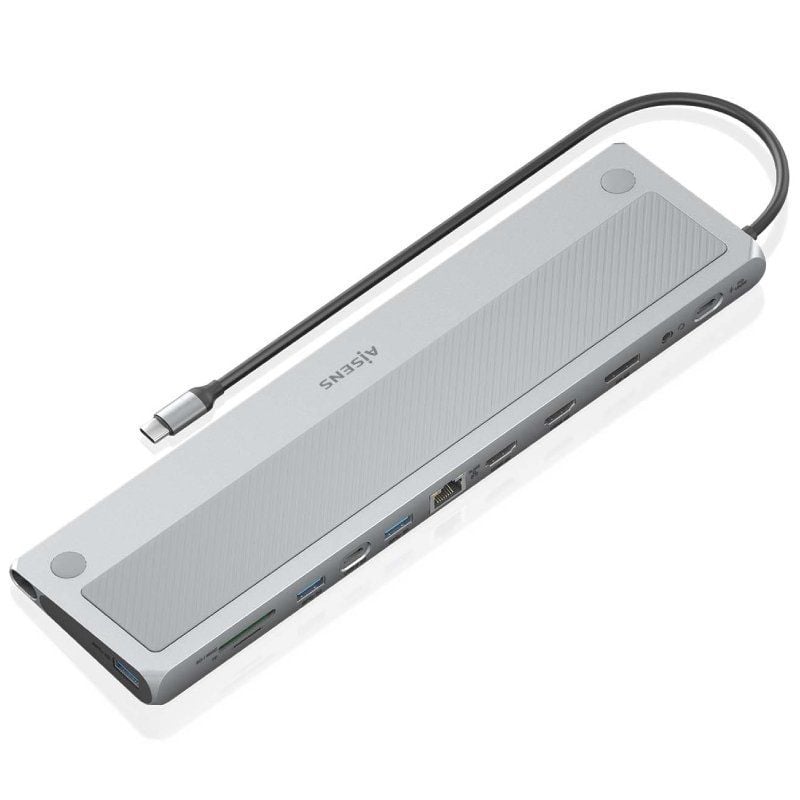 Base de Ligação USB Tipo C Aisens Asuc-12p020-gr / 2xhdmi / 3xusb / 1xusb Tipo C / 1xrj45 / 1xdispl…