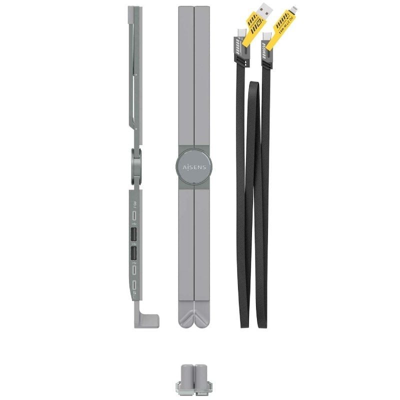 Suporte de Mesa - Base de Ligação USB Tipo C Aisens Asuc-4p021-gr / 2xusb / 1xusb Tipo C / 1xusb Ti…