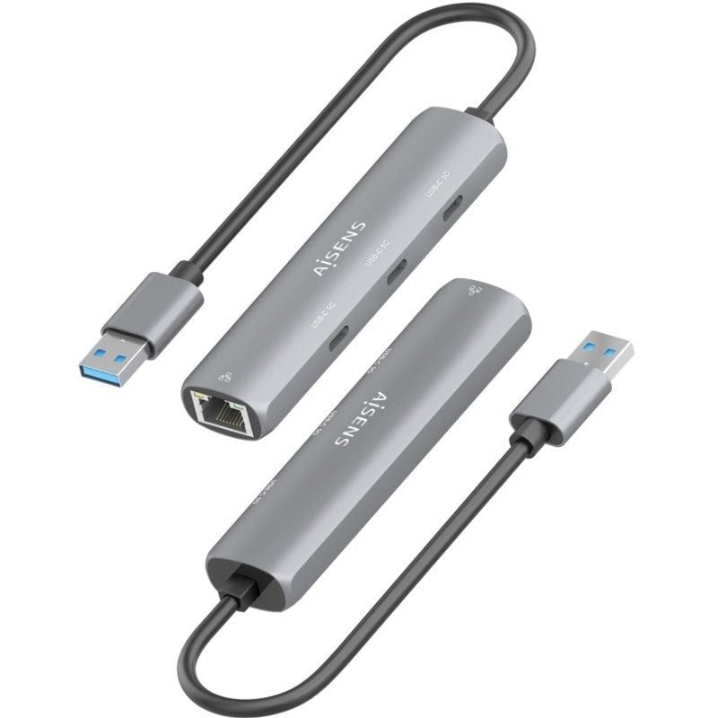 Concentrador USB Aisens Asuc-4p037-gr / 3xusb Tipo C / 1xrj45 / Cinzento