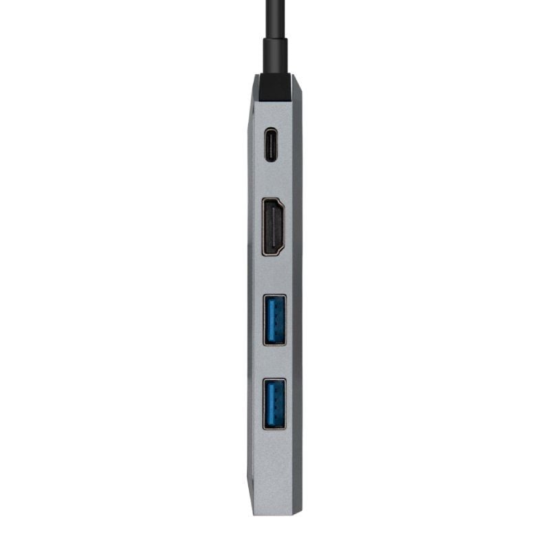 Base de Ligação USB Tipo C Aisens Asuc-5p003-gr / 1xhdmi / 2xusb / 1xrj45 / 1xusb Tipo C PD / Cinze…