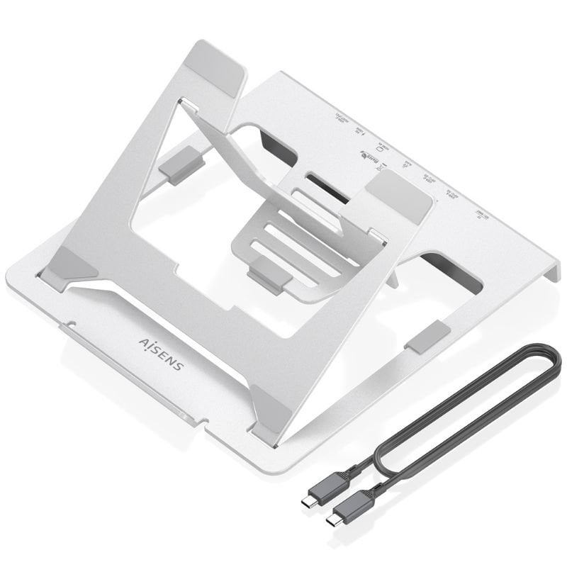 Suporte de Secretária - Base de Ligação USB Tipo C Aisens Asuc-7p045-gr / 1xusb / 1xusb Tipo C / 1x…