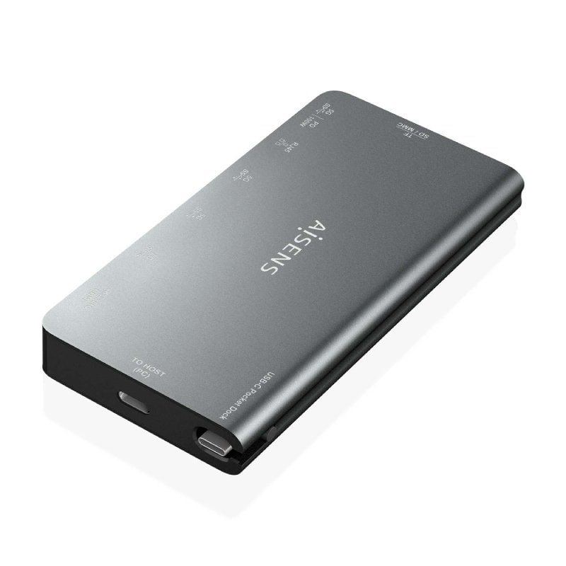 Base de Ligação USB Tipo C Aisens Asuc-8p015-gr / 1xhdmi / 3xusb / 1xrj45 / 1xleitor de Cartões / 1…