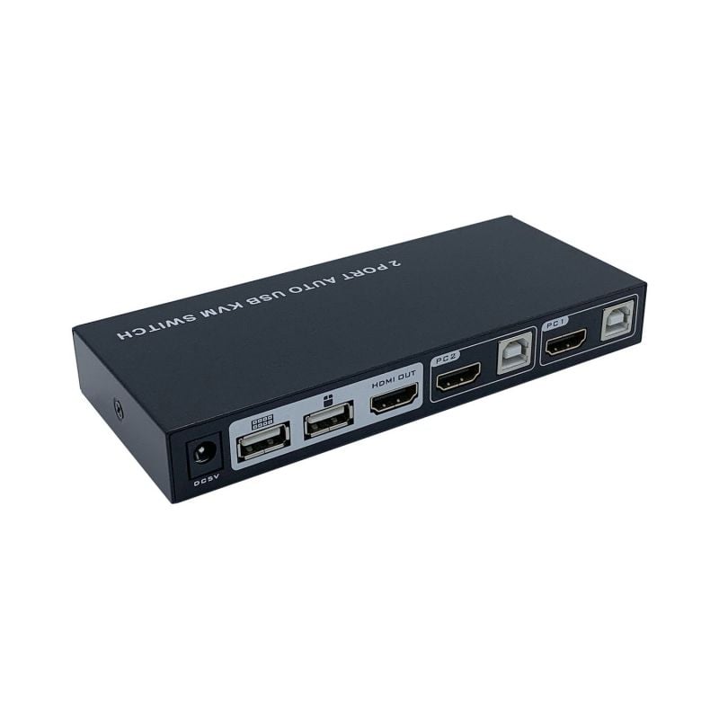Aisens A111-0400 / 2PC HDMI KVM Switch com 1 Teclado e Rato Individuais