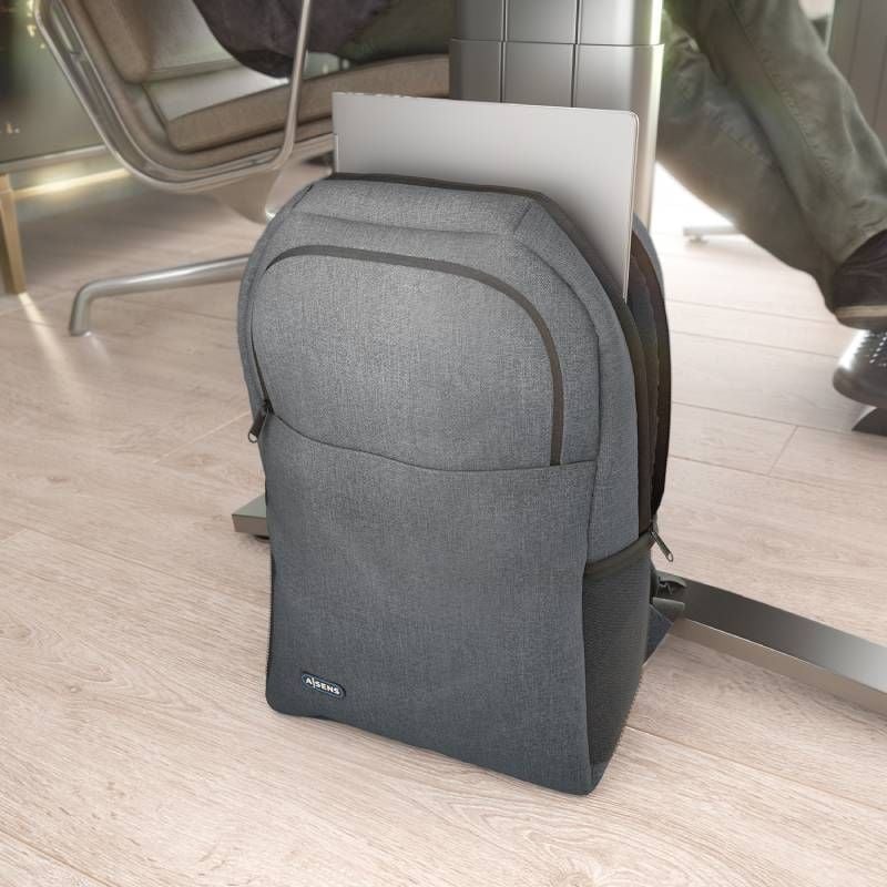 Mochila Aisens Premium Asbg-bp083-gr para Portáteis Até 15,6" / Cinzento