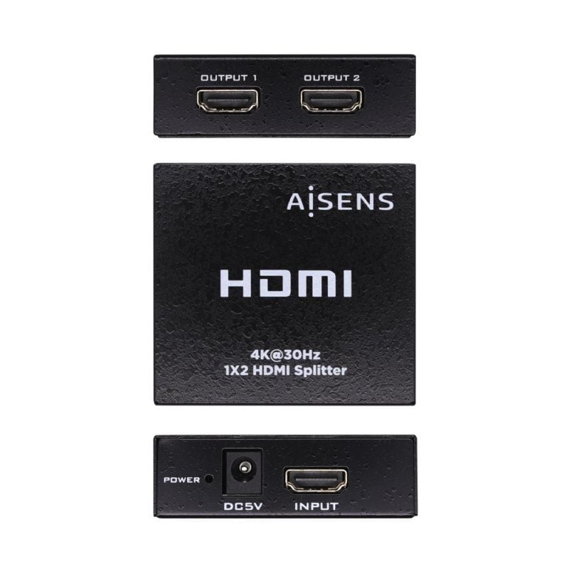 Aisens A123-0506 Duplicador HDMI / 2x HDMI Fêmea / HDMI Macho - USB Fêmea