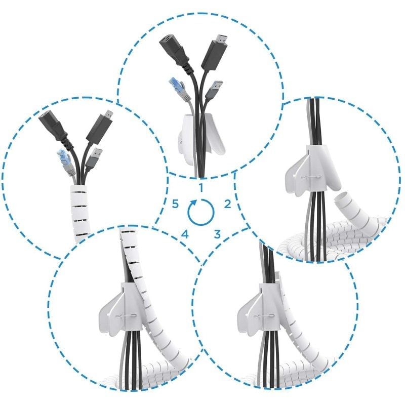 Organizador de Cabos em Espiral A151-0918 / 2m da Aisens