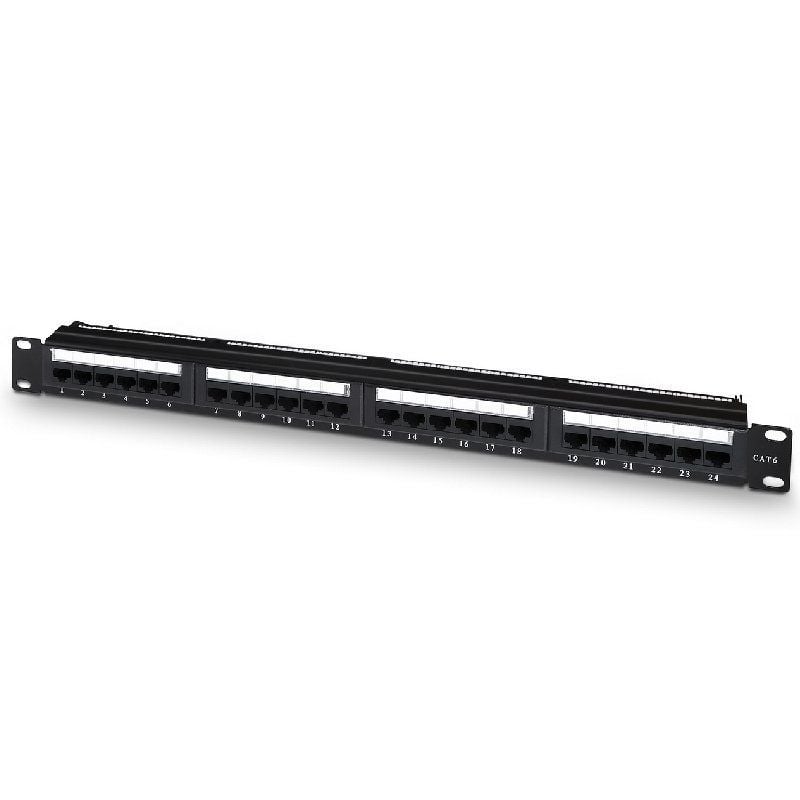 Aisens Patch Panel A141-0509 / 24 Portas / Cat.6 / 1U Altura / Gestão de Cabos