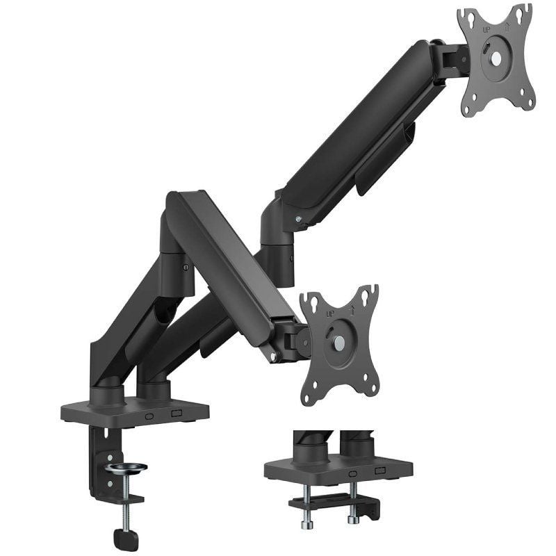 Suporte de Mesa com Contrapeso para 2 Monitores Aisens Dt32tsr-357 / Giratório / Inclinável / Até 9…