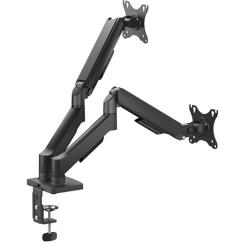 Suporte de Mesa com Contrapeso para 2 Monitores Aisens Dt32tsr-357 / Giratório / Inclinável / Até 9…