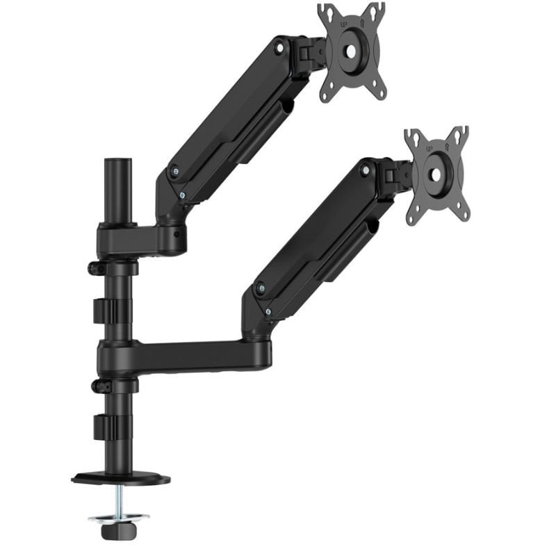 Suporte de Secretária com Contrapeso para 2 Monitores Aisens Dt32tsr-453 / Giratório / Inclinável /…