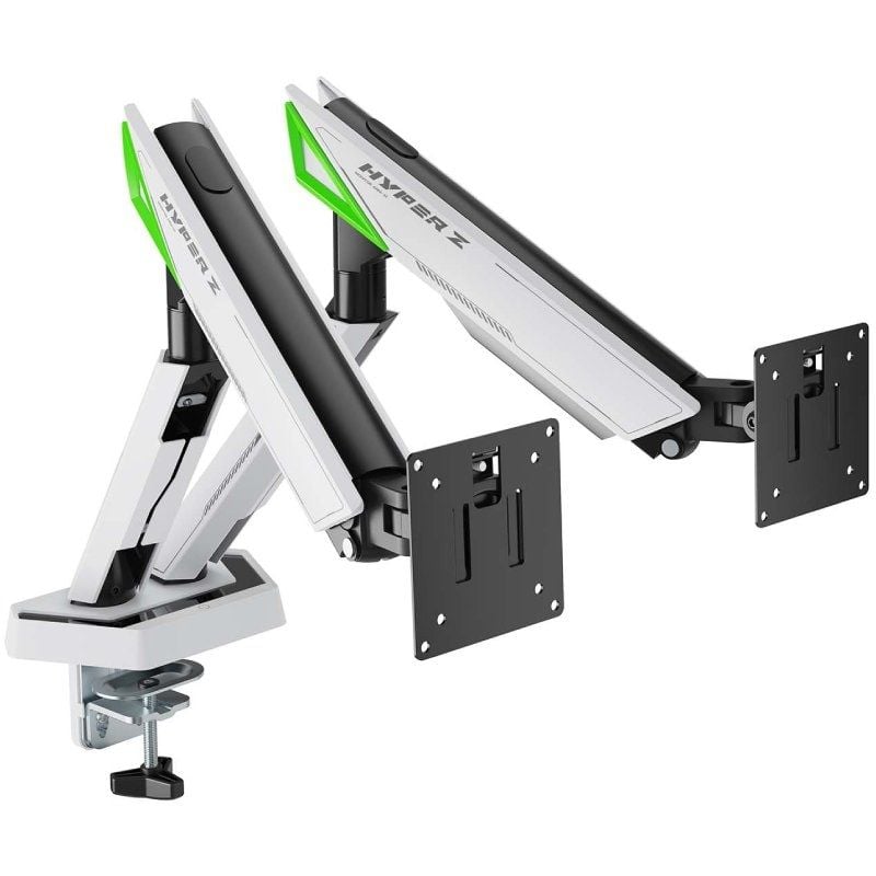 Suporte de Mesa de Jogos com Contrapeso para 2 Monitores Aisens Dt38tsr-345 / Giratório / Inclinado…