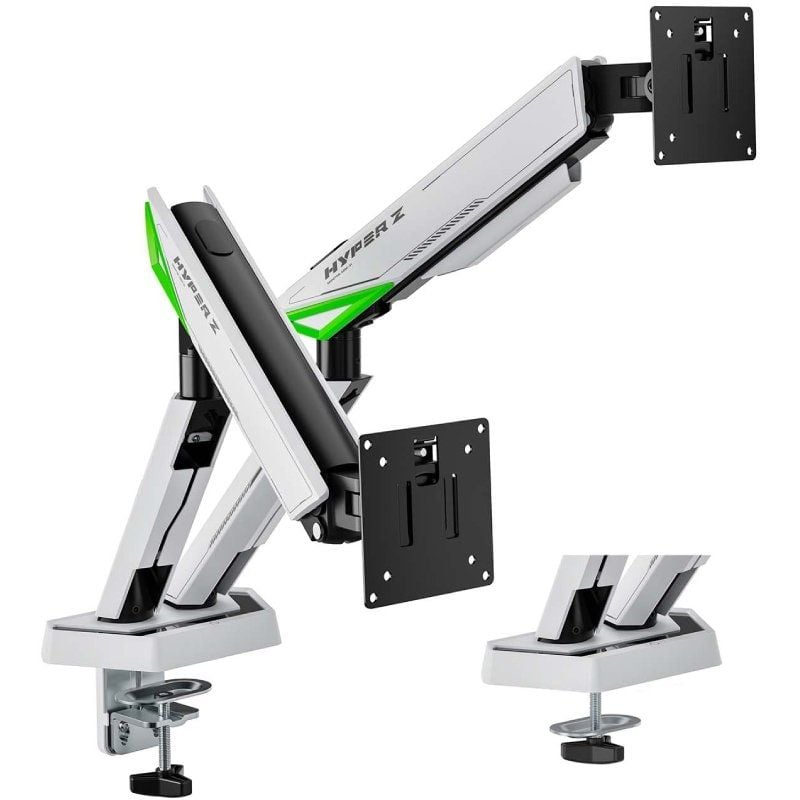 Suporte de Mesa de Jogos com Contrapeso para 2 Monitores Aisens Dt38tsr-345 / Giratório / Inclinado…