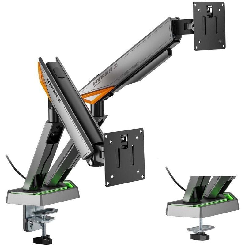 Aisens Dt38tsrrgb-349 Suporte para Monitor de Mesa para Jogos / Giratório / Inclinado / Até 16kg /…
